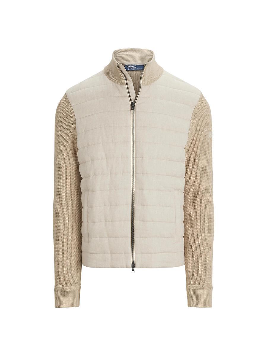 Mens Hybrid Linen Full-Zip Sweater Product Image