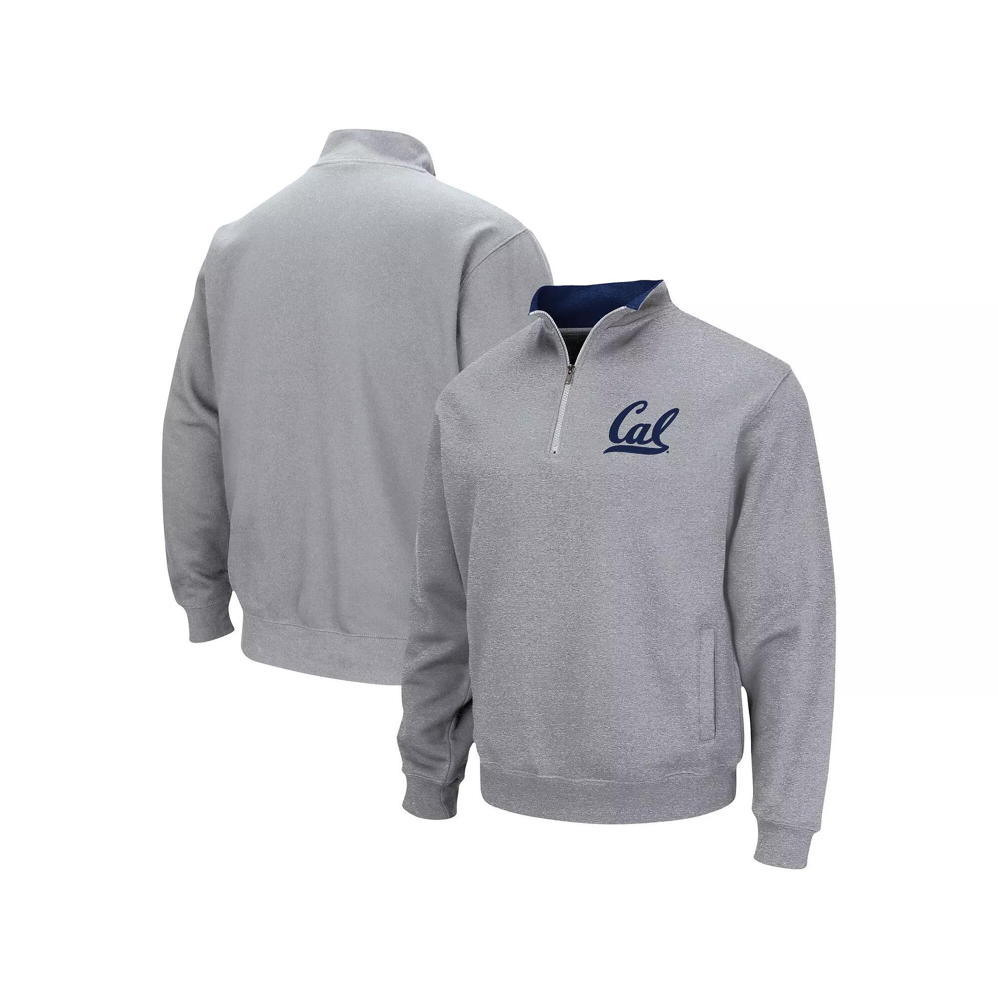 Men's Colosseum Heathered Gray Colorado Buffaloes Tortugas Team Logo Quarter-Zip Jacket,  Product Image