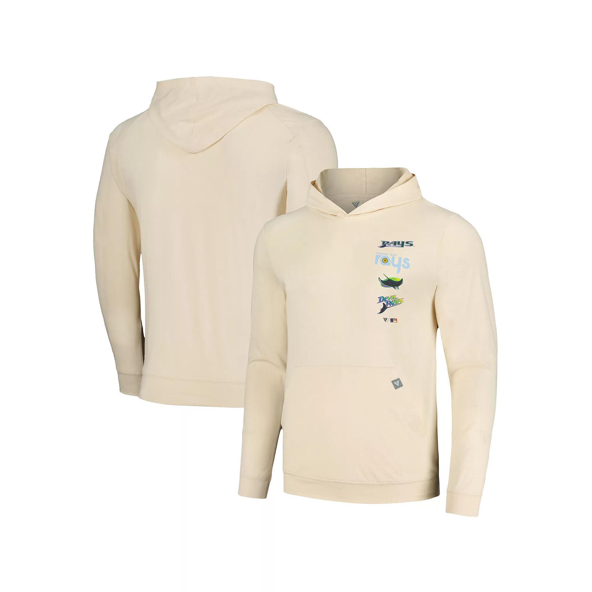 Mens Levelwear Cream Tampa Bay Rays Base Line Pullover Hoodie Product Image