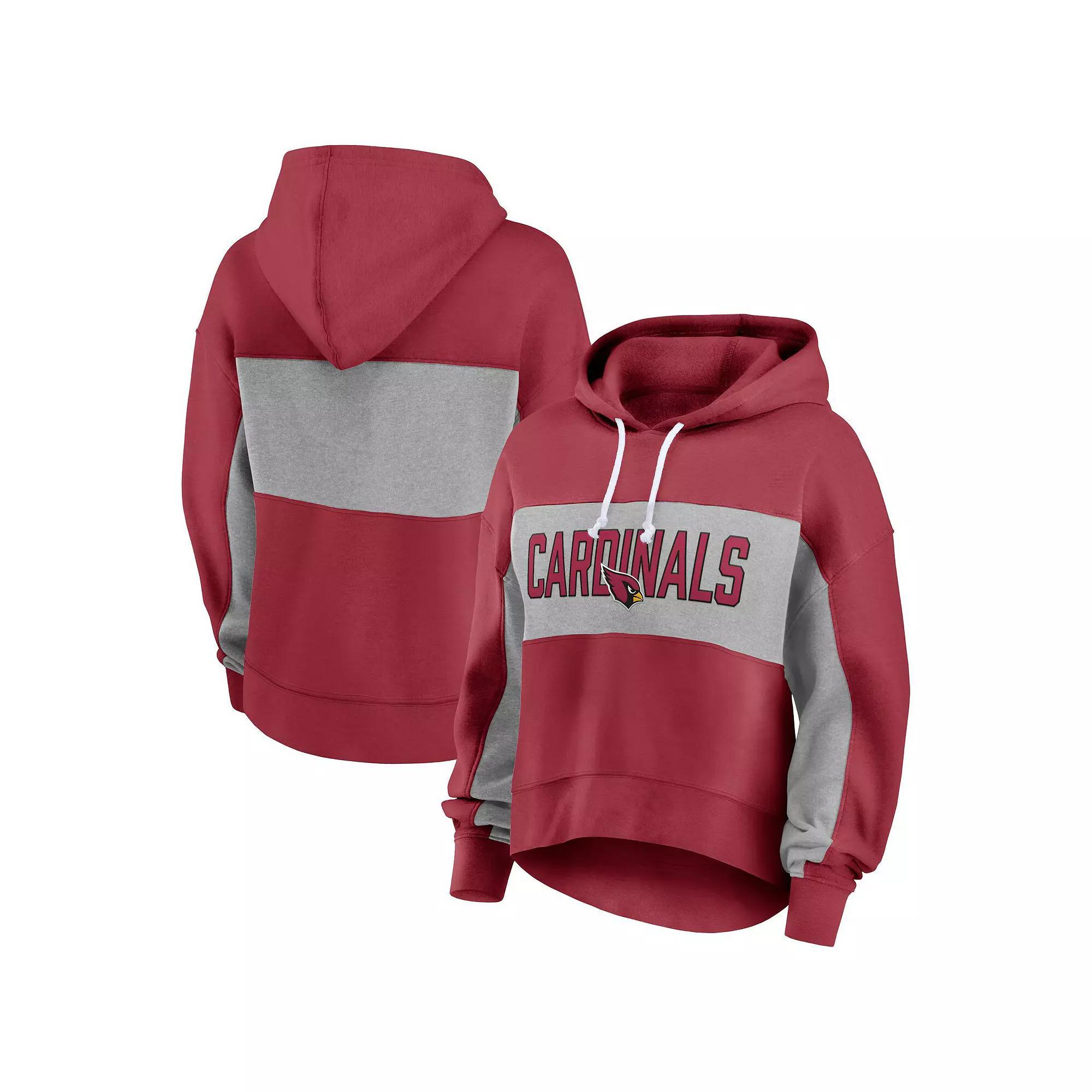 Women's Fanatics Branded Red Los Angeles Angels Filled Stat Sheet Pullover Hoodie,  Product Image