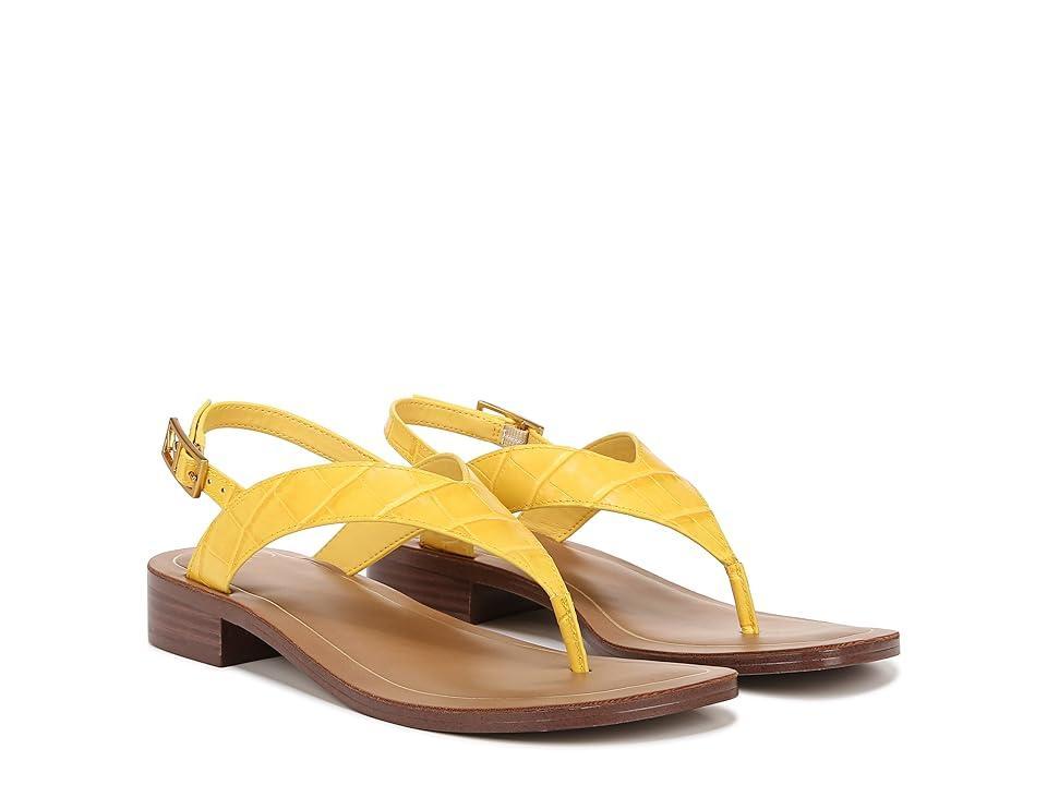 Franco Sarto Iris Ankle Strap Thong Sandals Croc Print Leather) Women's Sandals Product Image