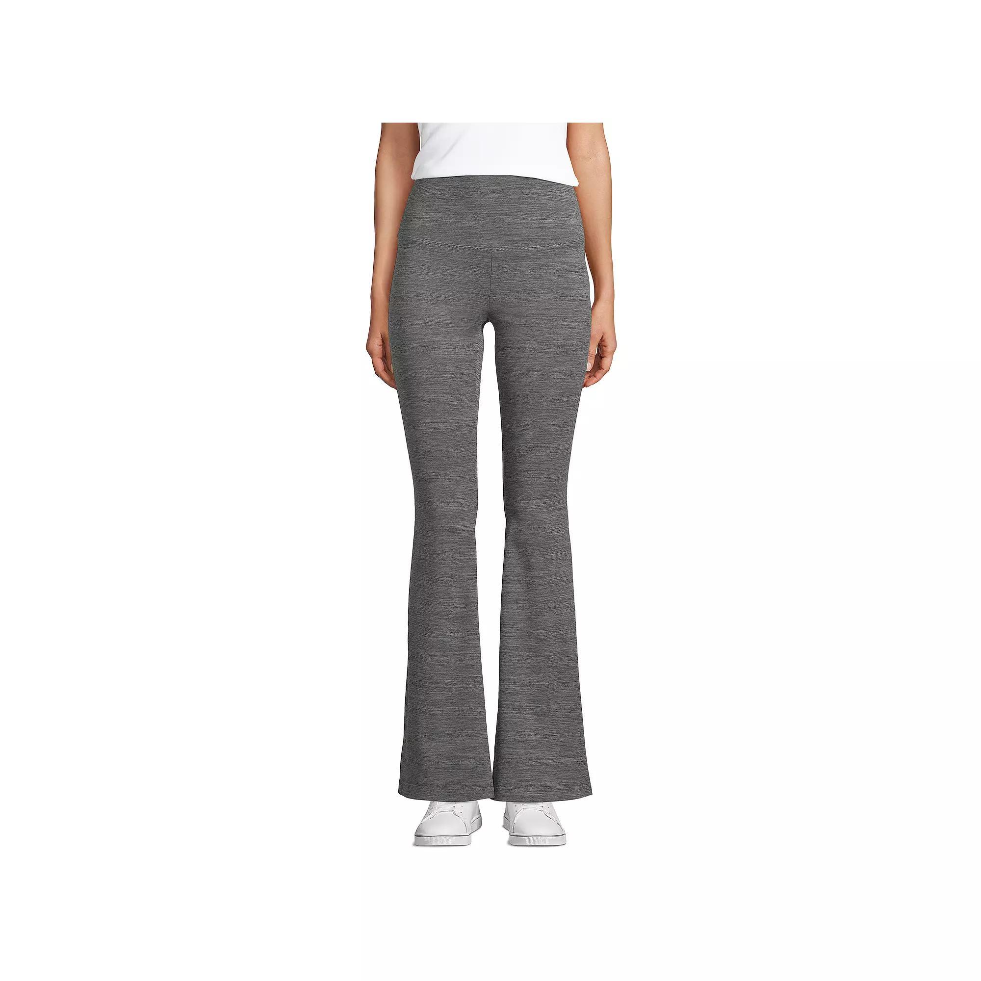 Petite Lands' End High-Rise Slim Flare Active Pants, Women's,  Product Image