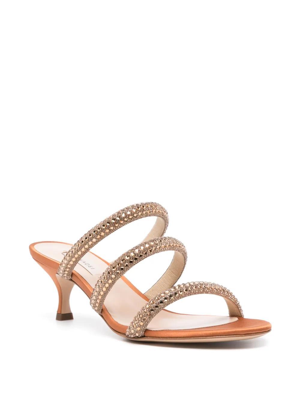 CASADEI 60mm Stratosphere Embellished Sandals In Brown Product Image