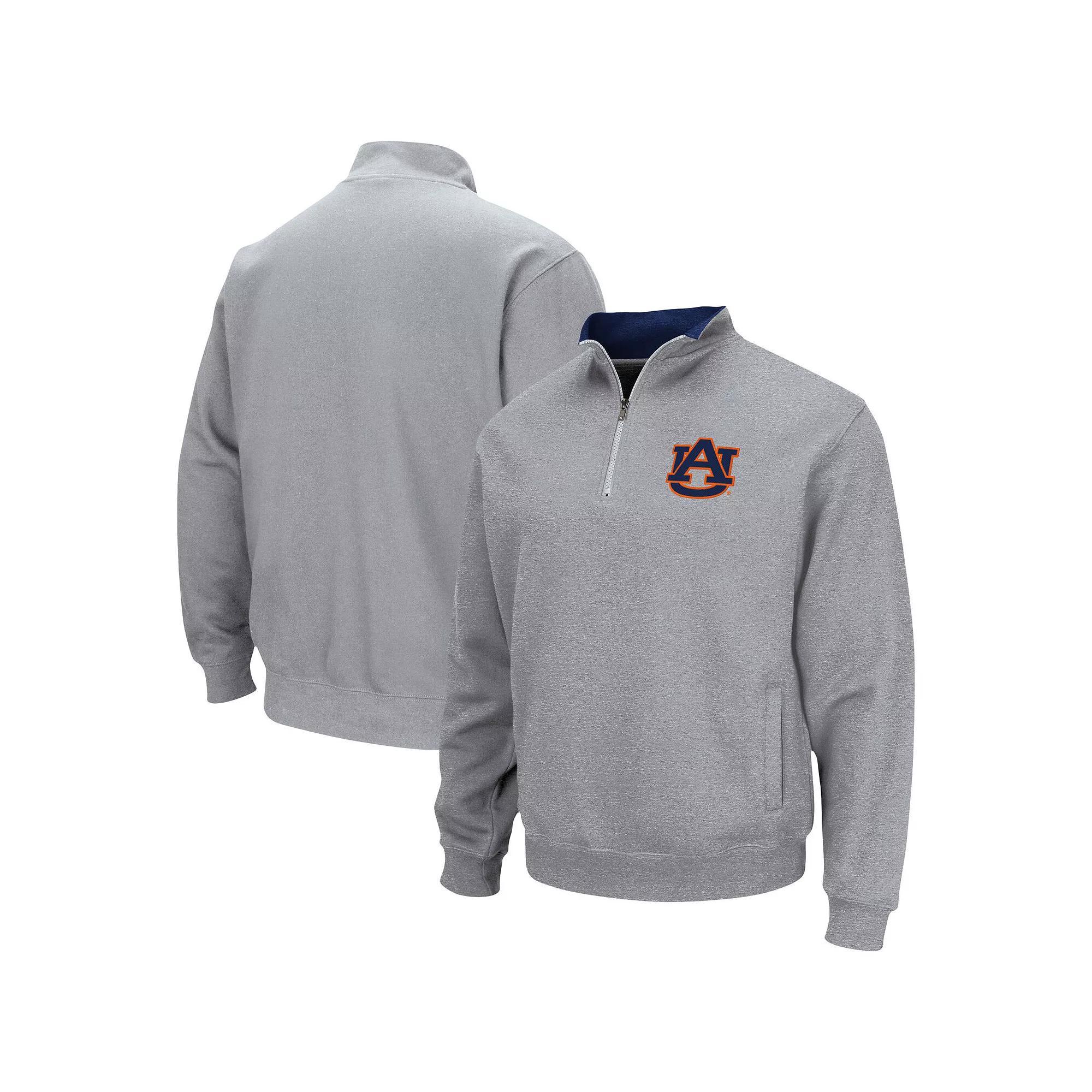 Men's Colosseum Heathered Gray Army Black Knights Tortugas Team Logo Quarter-Zip Jacket,  Product Image
