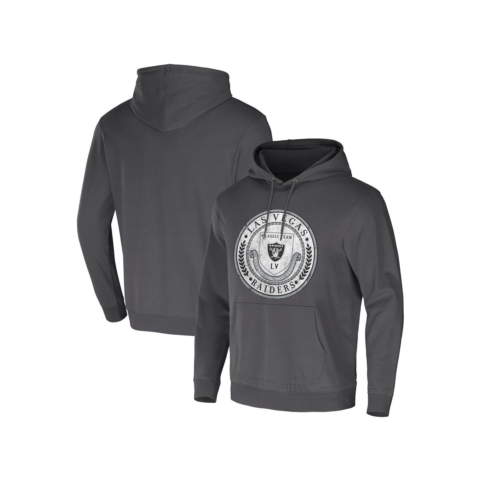 Men's NFL x Darius Rucker Collection by Fanatics Charcoal Las Vegas Raiders Washed Pullover Hoodie, Size: Large, Lvr Charco Product Image