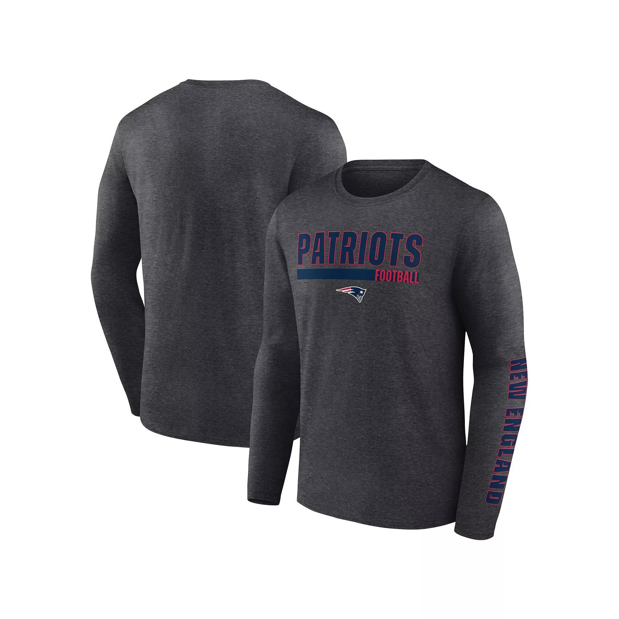 Men's Fanatics Branded Charcoal New England Patriots Long Sleeve T-Shirt, Size: 3XL Product Image