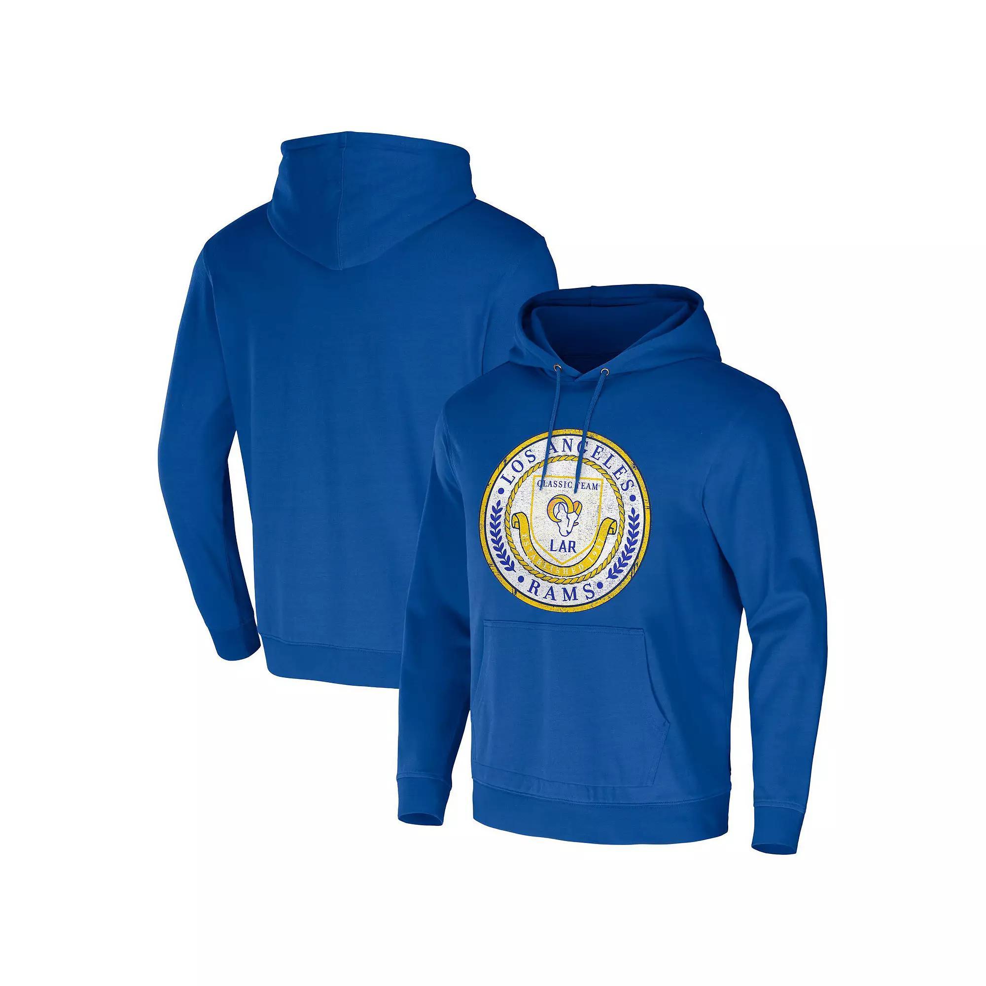 Men's NFL x Darius Rucker Collection by Fanatics Royal Los Angeles Rams Washed Pullover Hoodie,  Product Image