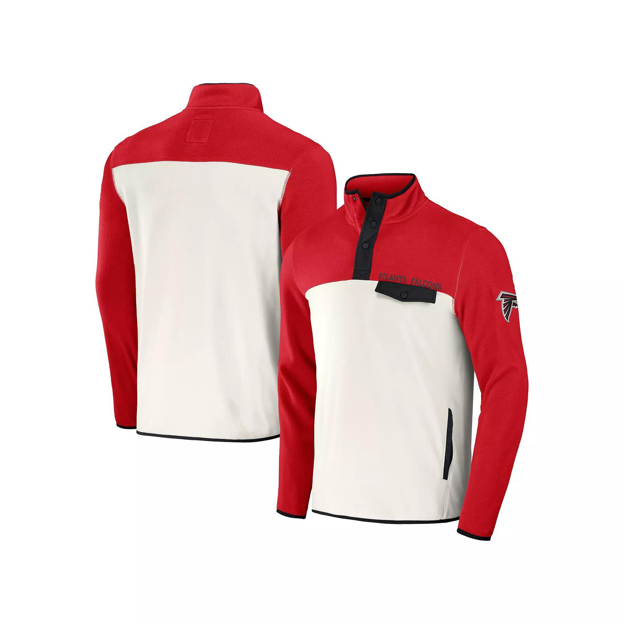 Men's NFL x Darius Rucker Collection by Fanatics Cardinal/Cream Arizona Cardinals Micro Fleece Quarter-Snap Jacket, Size: Large, Red Product Image
