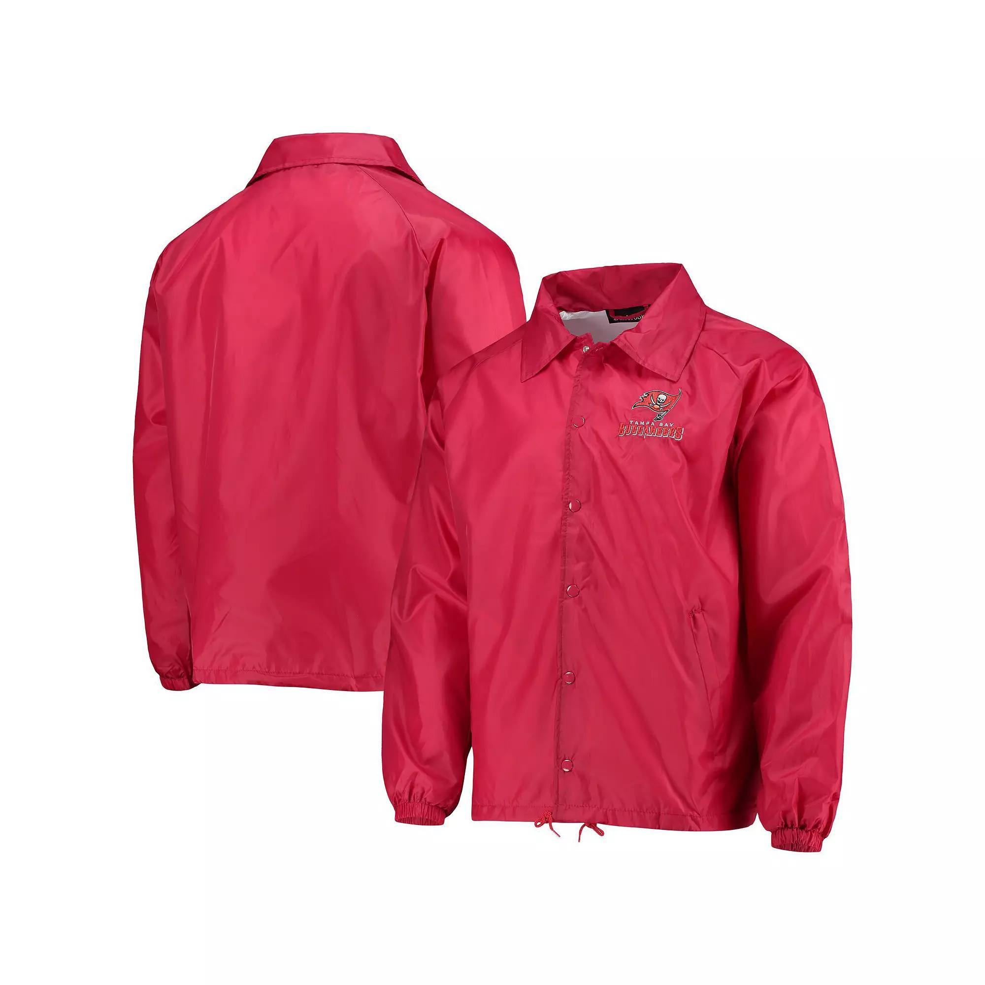 Men's Dunbrooke Red Tampa Bay Buccaneers Coaches Classic Raglan Full-Snap Windbreaker Jacket,  Product Image