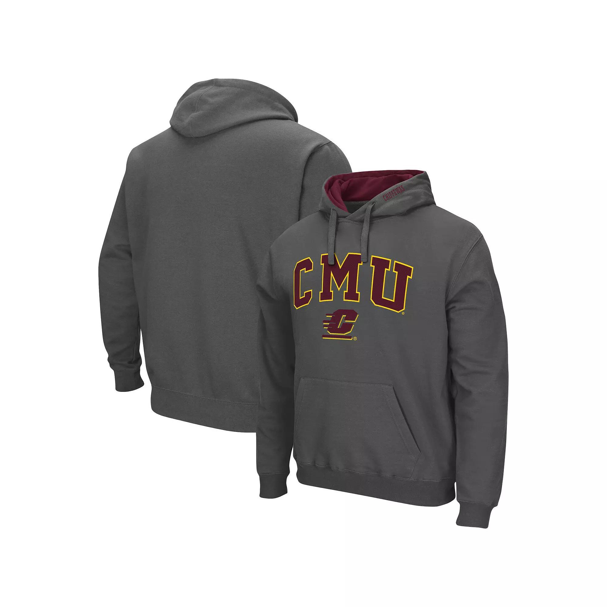 Men's Colosseum Black Virginia Tech Hokies Arch & Logo 3.0 Pullover Hoodie,  Product Image