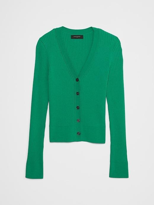 Ribbed Cardigan Sweater Product Image