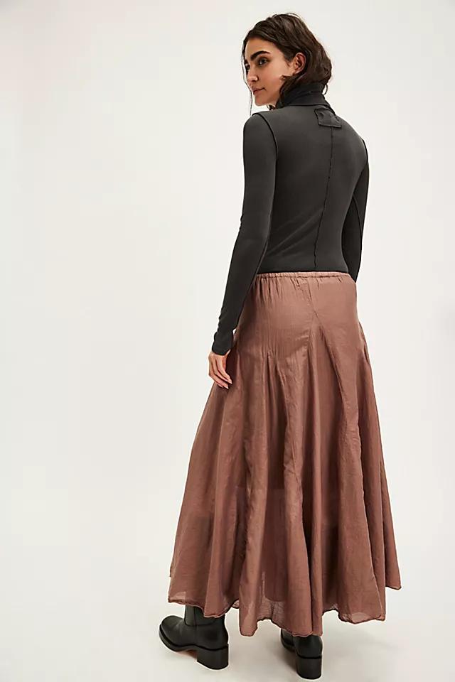 Lily Cotton Silk Maxi Skirt Product Image