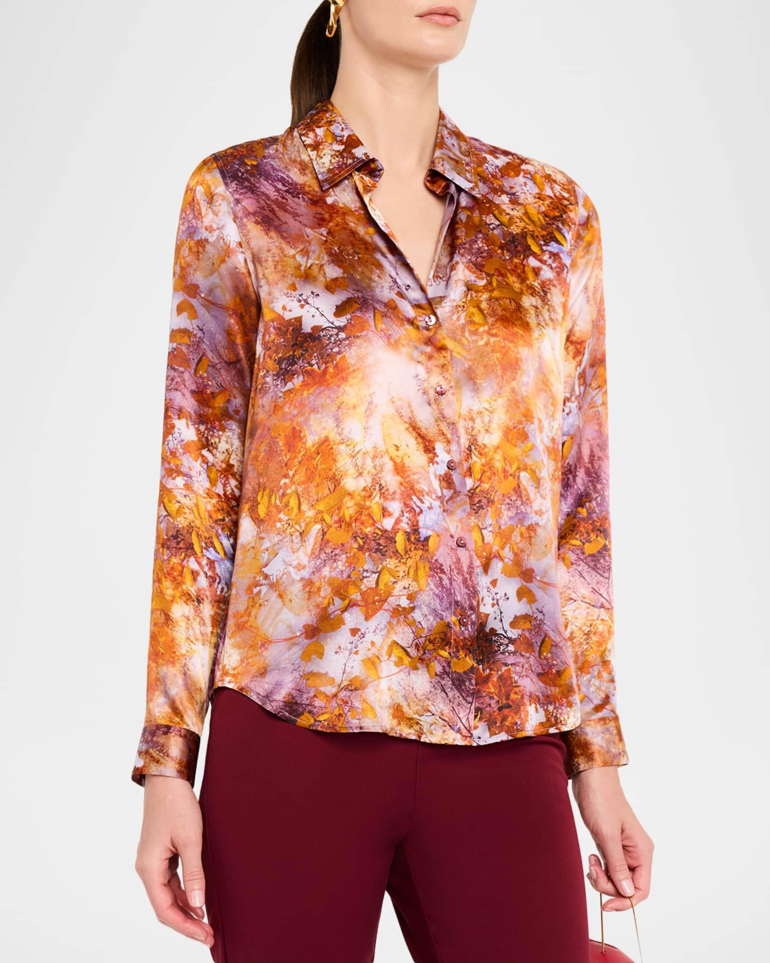 Tyler Silk Button-Front Blouse Product Image