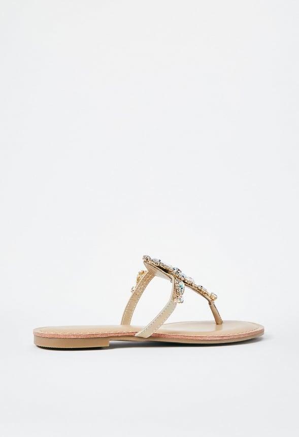 Delisa Jeweled Flat Sandal Product Image