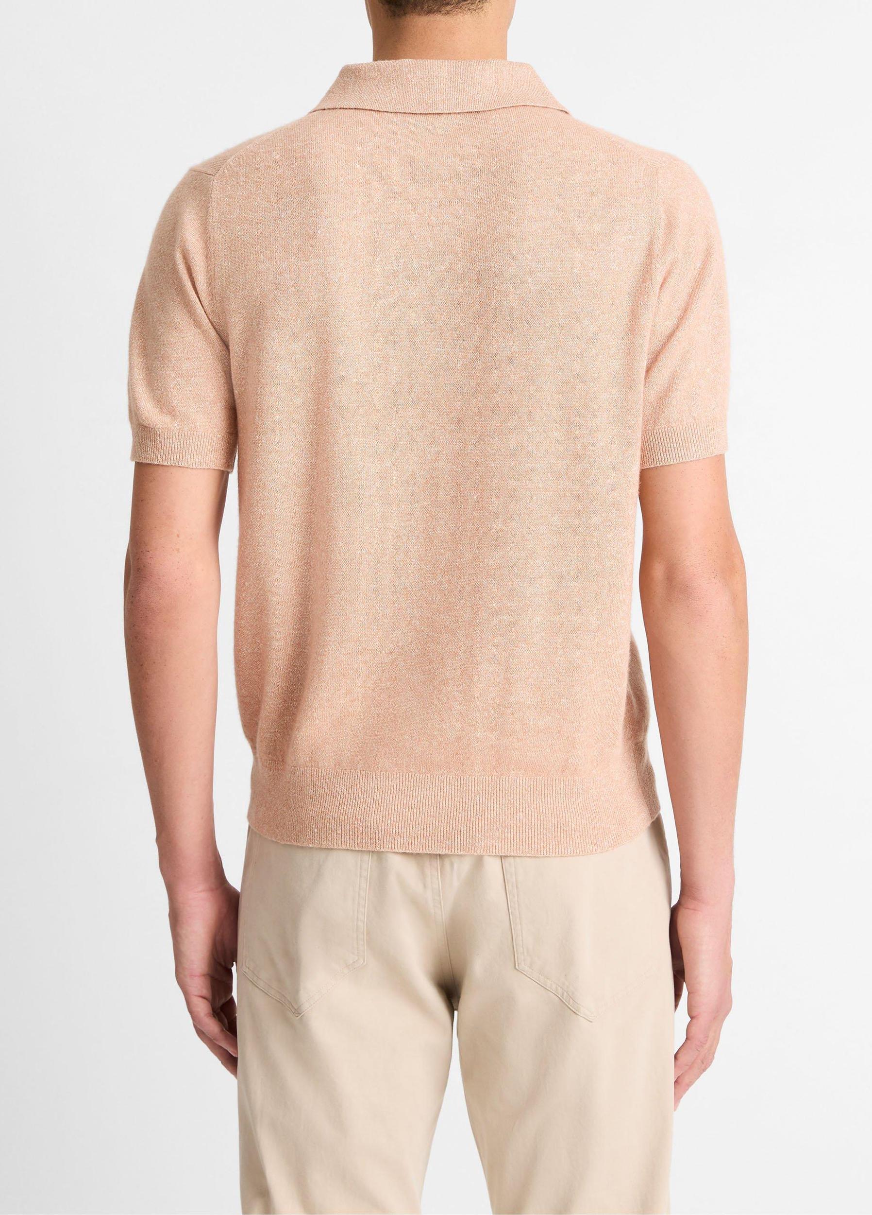 Linen, Wool & Cashmere Polo Sweater Product Image