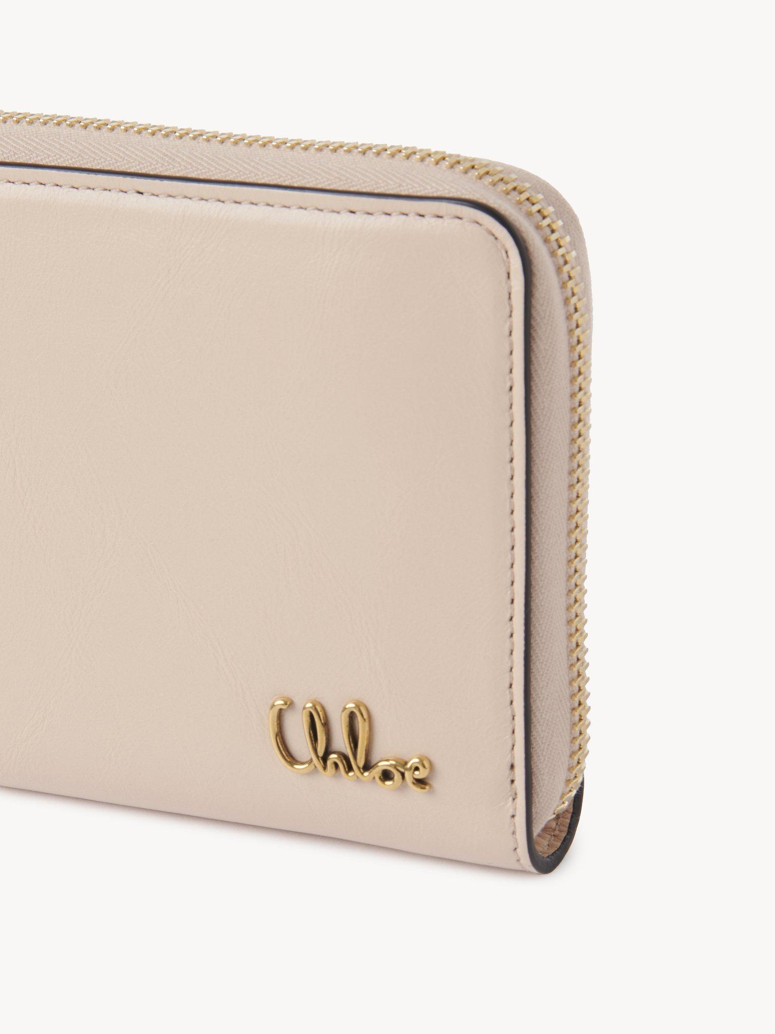 Chloé Iconic zipped long wallet in shiny leather Product Image