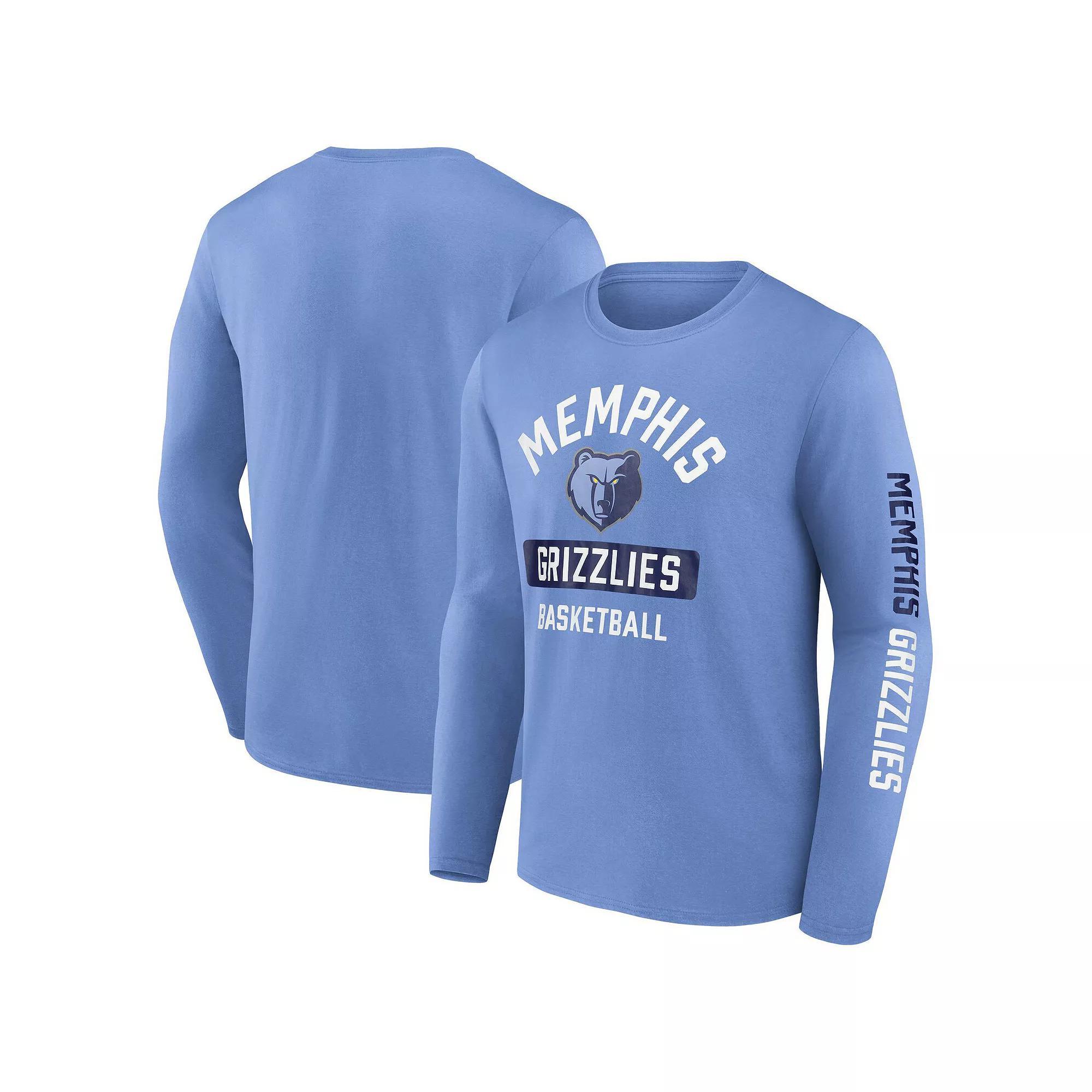 Men's Fanatics  Light Blue Memphis Grizzlies Long Sleeve T-Shirt, Size: Large, Grz Light Product Image