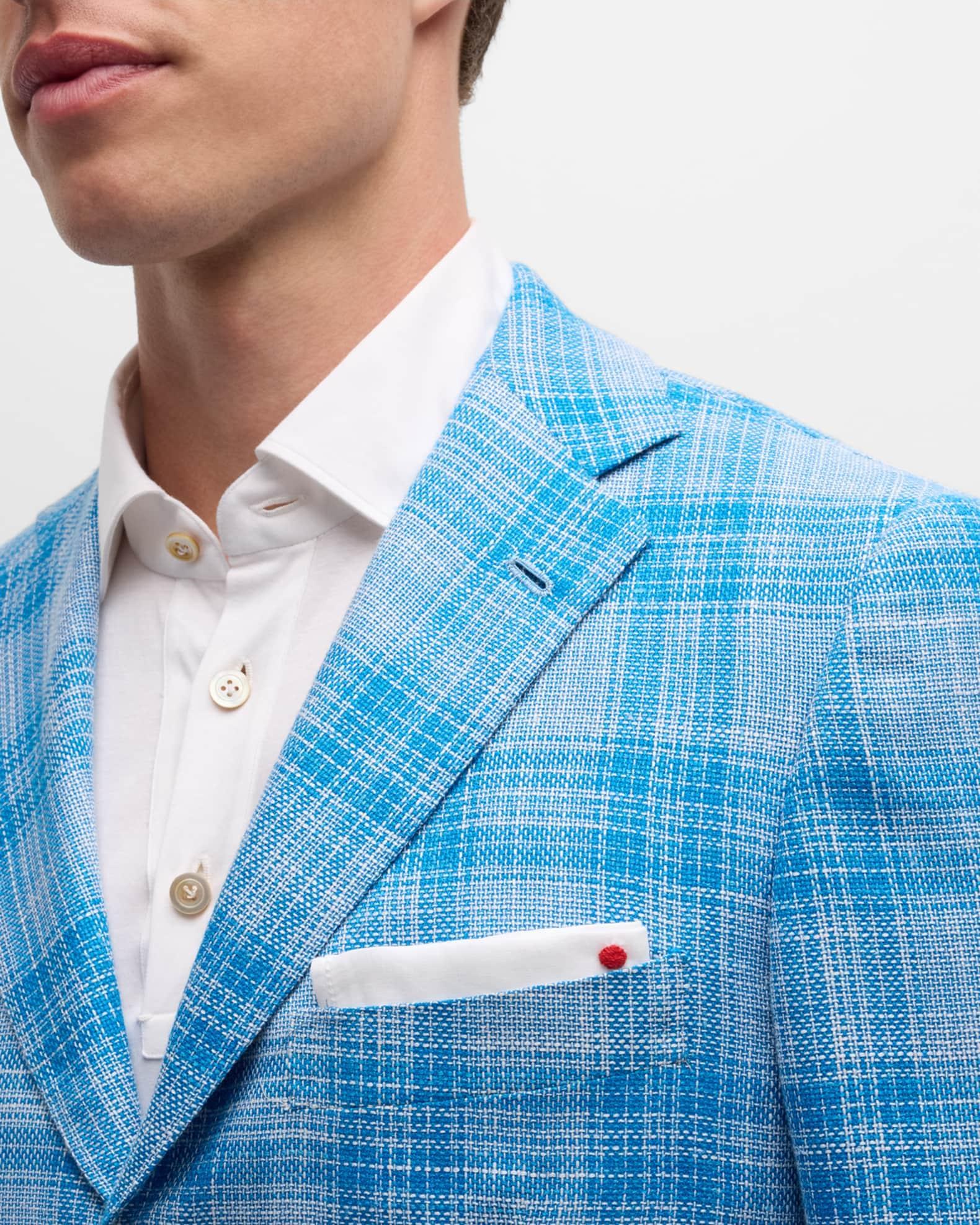 Men's Cashmere-Linen Plaid Sport Coat Product Image