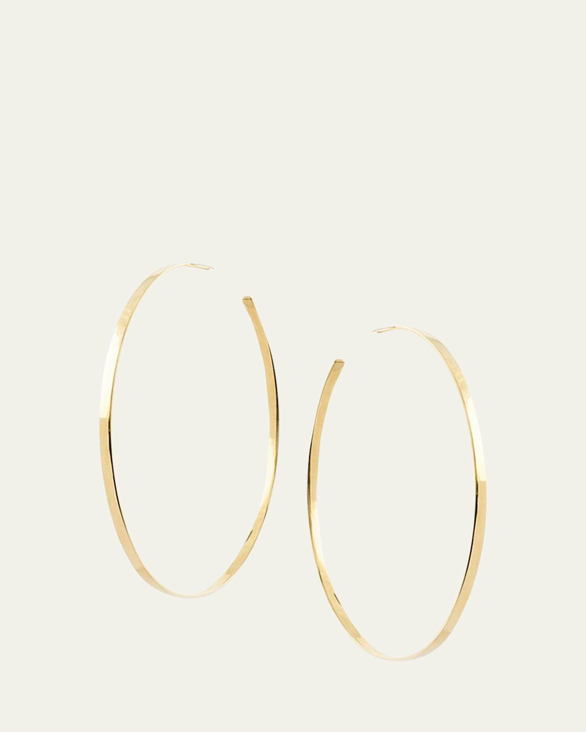 Large Sunrise Hoop Earrings in 14K Gold Product Image