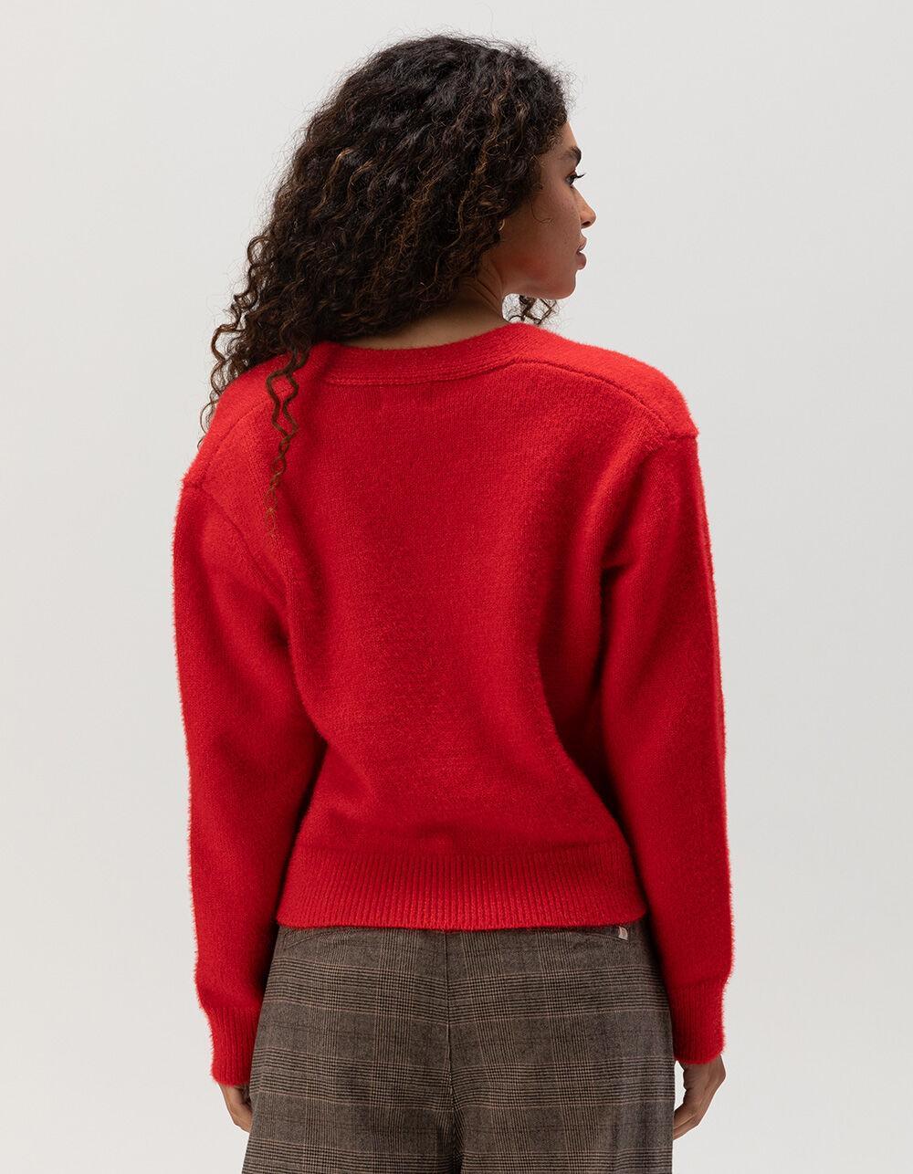 BRIXTON Town Womens Cardigan - RED Product Image