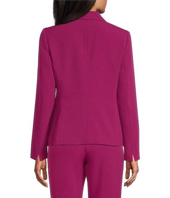 Kasper Stretch Crepe Notch Collar Long Sleeve Blazer Product Image