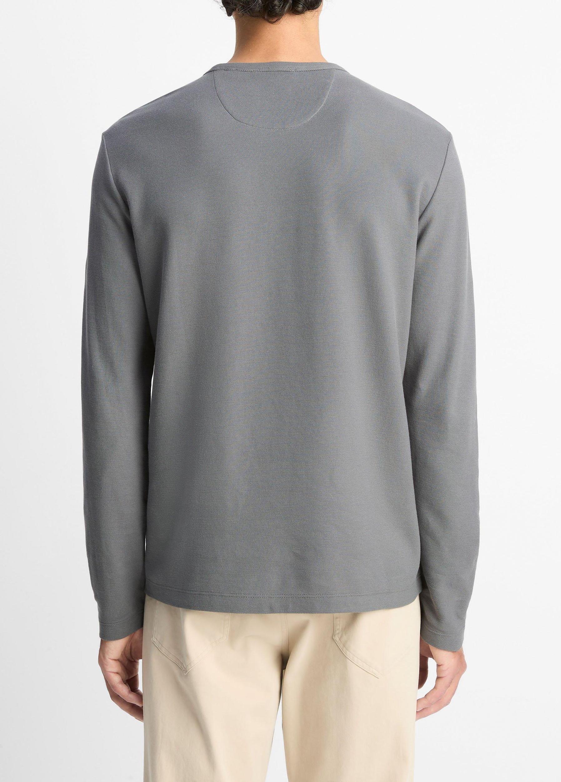 Pima Cotton Piqué Long-Sleeve T-Shirt Product Image