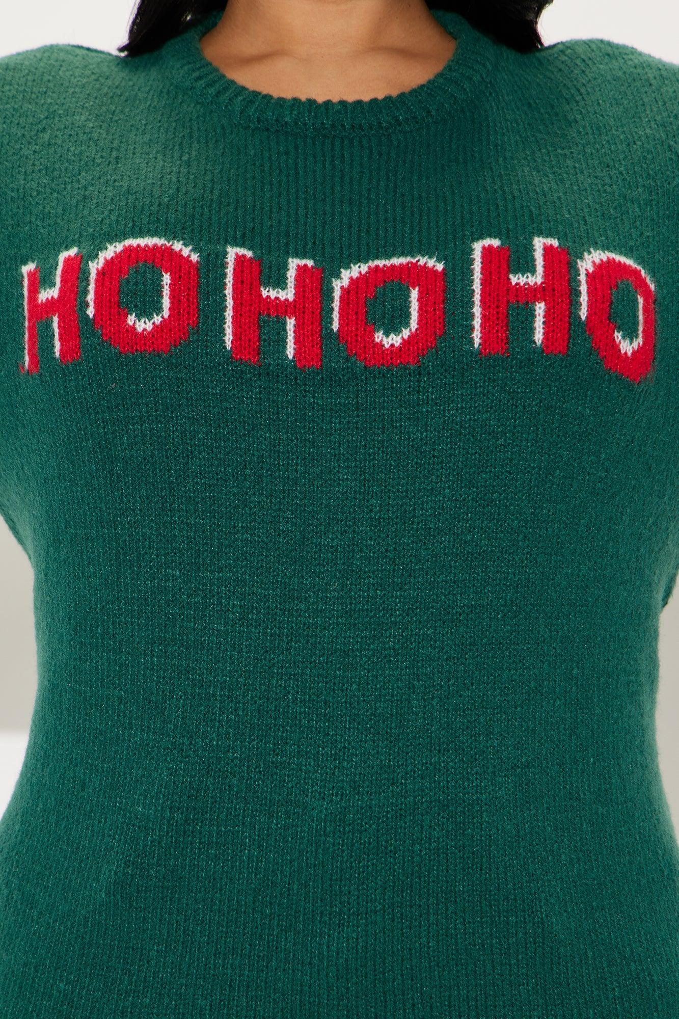 Ho Ho Ho Oversized Sweater - Green/combo Product Image