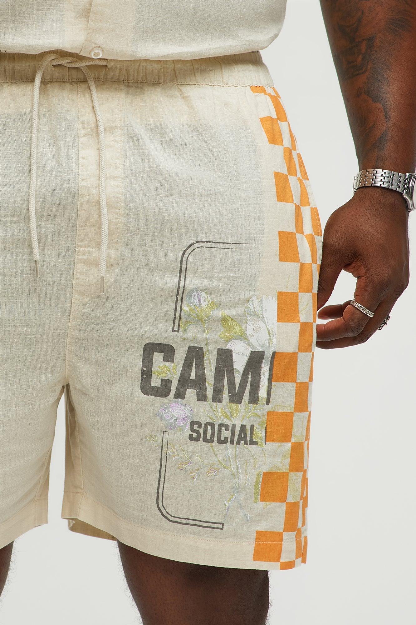 Groves Relaxed Drawstring Shorts - Cream Product Image