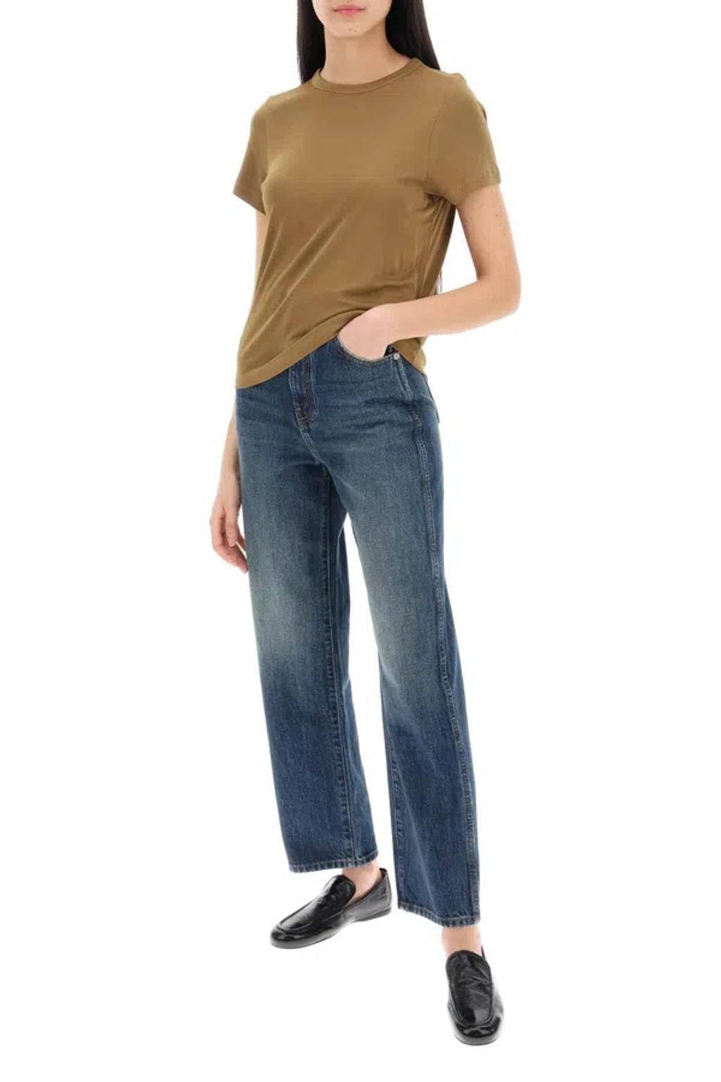 KHAITE Jeans Cropped Shalbi In Blu Product Image