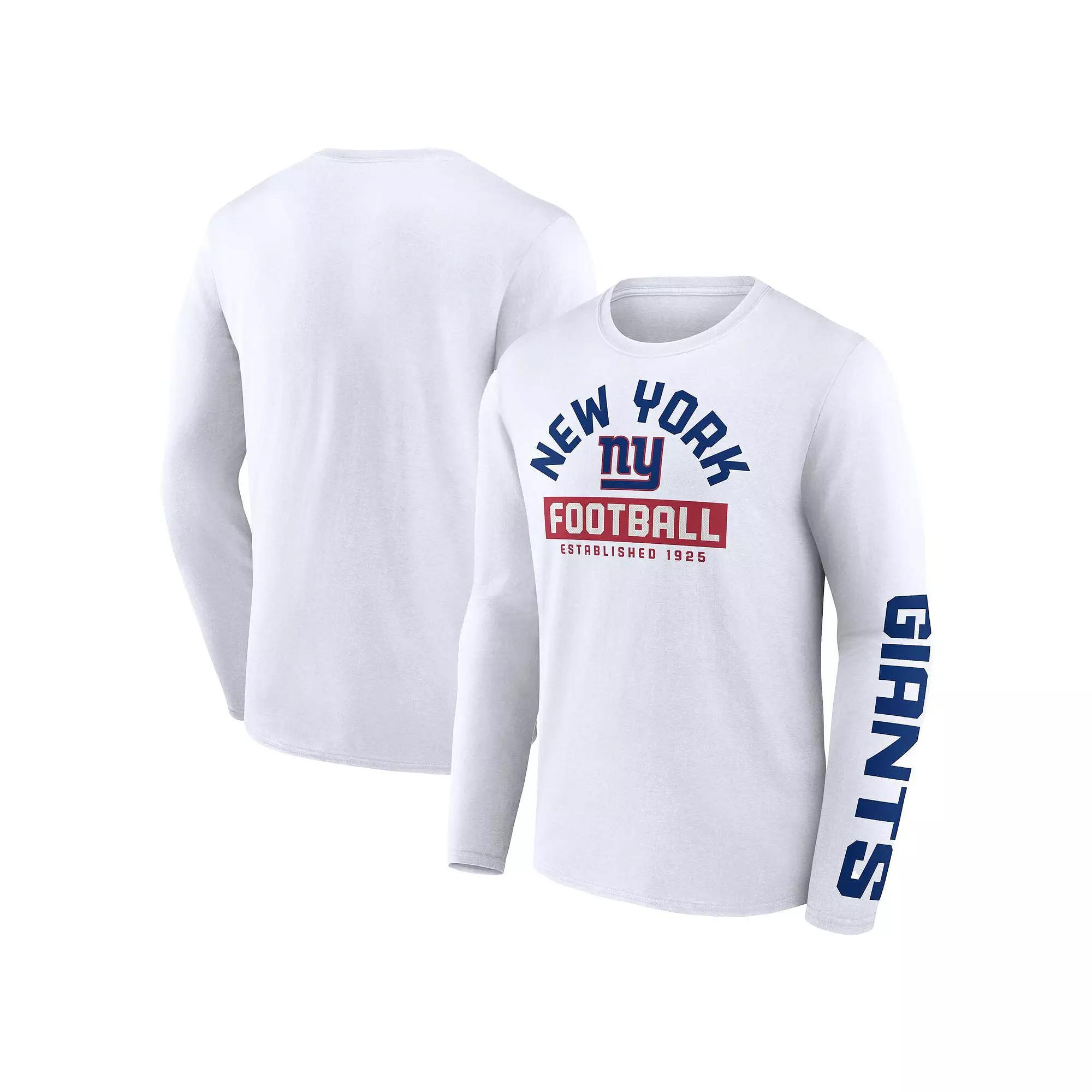 Men's Fanatics Branded White New York Giants Long Sleeve T-Shirt,  Product Image
