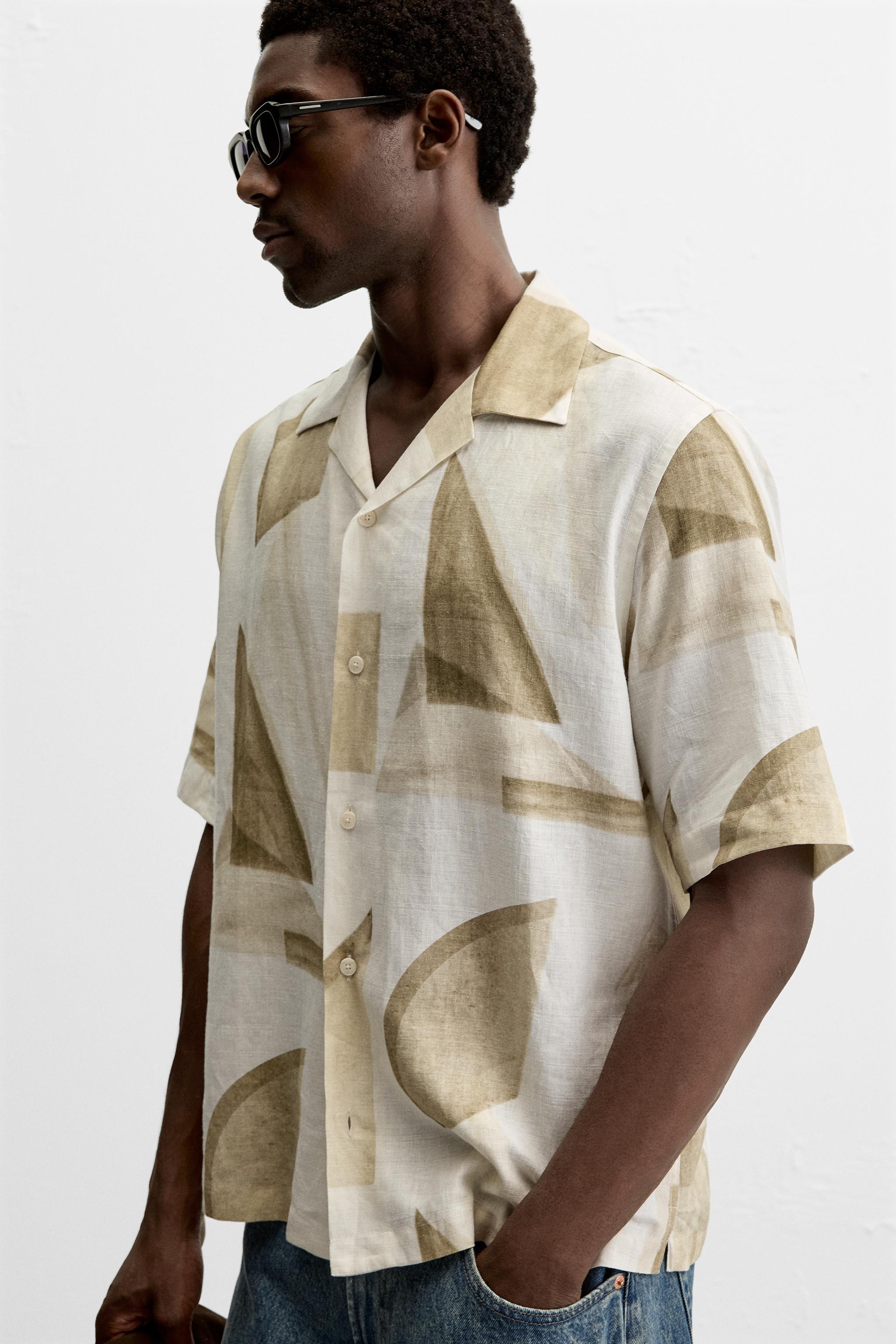 LINEN - VISCOSE PRINTED SHIRT Product Image