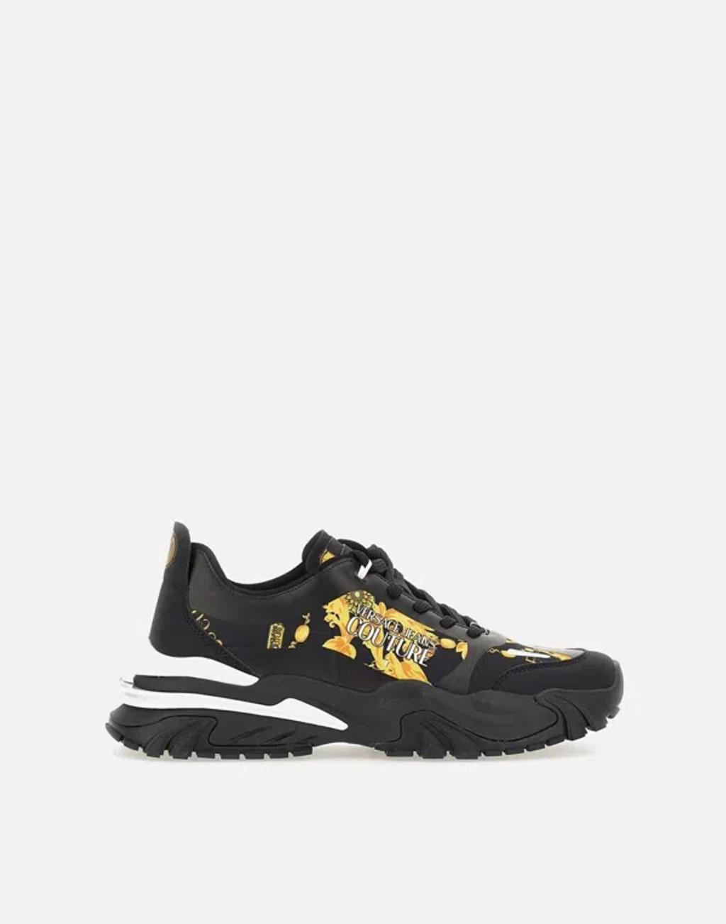 VERSACE JEANS COUTURE Black Trail Trek Sneakers Product Image