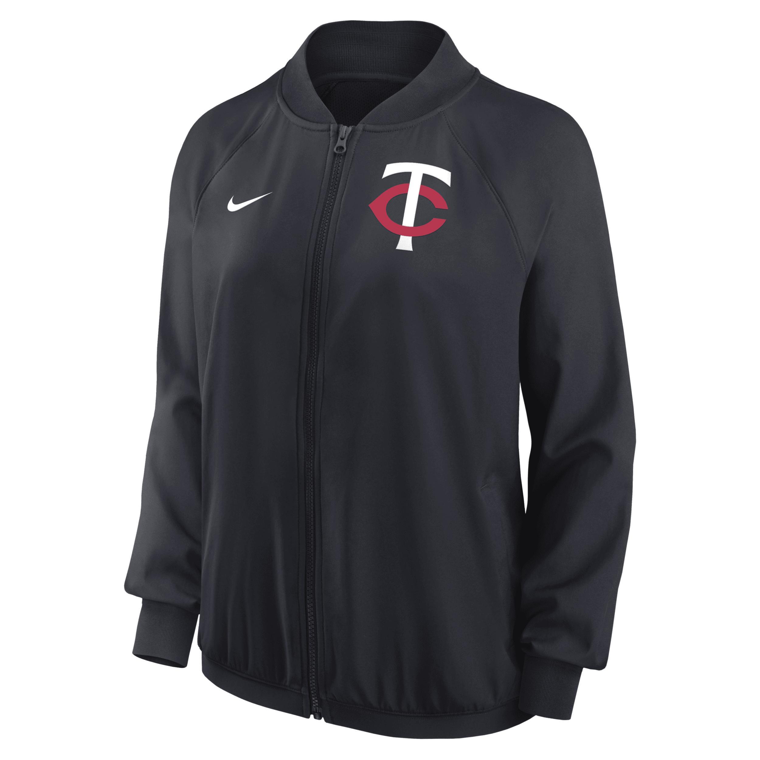 Womens Nike Minnesota Twins Navy Authentic Collection Team Raglan Performance Full-Zip Jacket Product Image