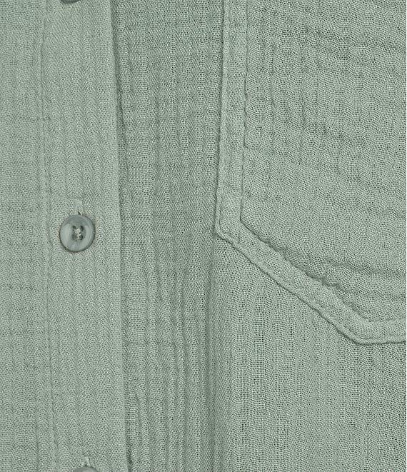 Cloth & Stone Collared Long Sleeve Button Front Shirt Product Image