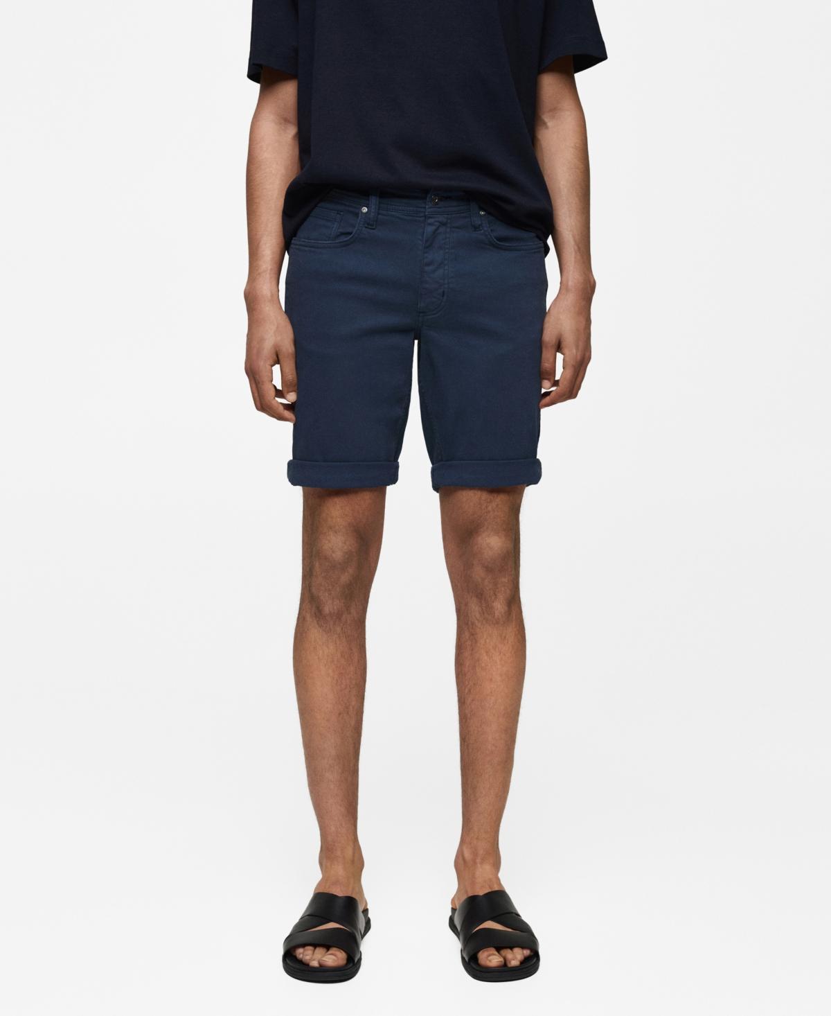 Mango Mens Denim Bermuda Shorts Product Image