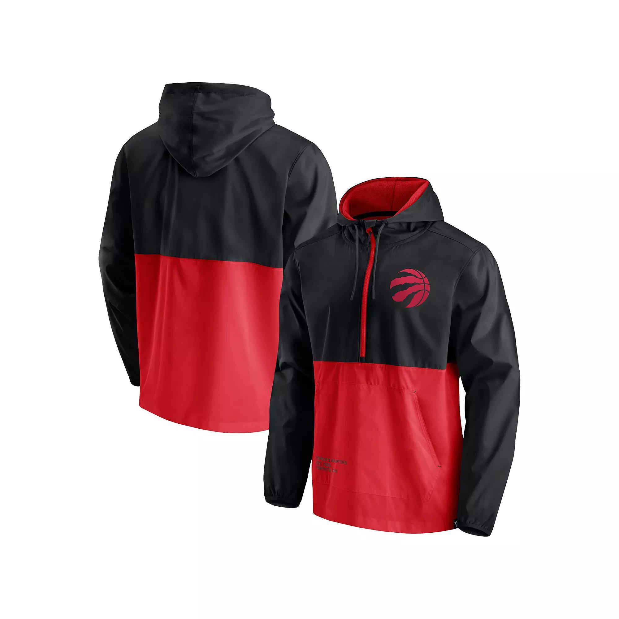 Men's Fanatics Branded Navy/Red Washington Wizards Anorak Block Party Windbreaker Half-Zip Hoodie Jacket, Size: Large, Wiz Blue Product Image