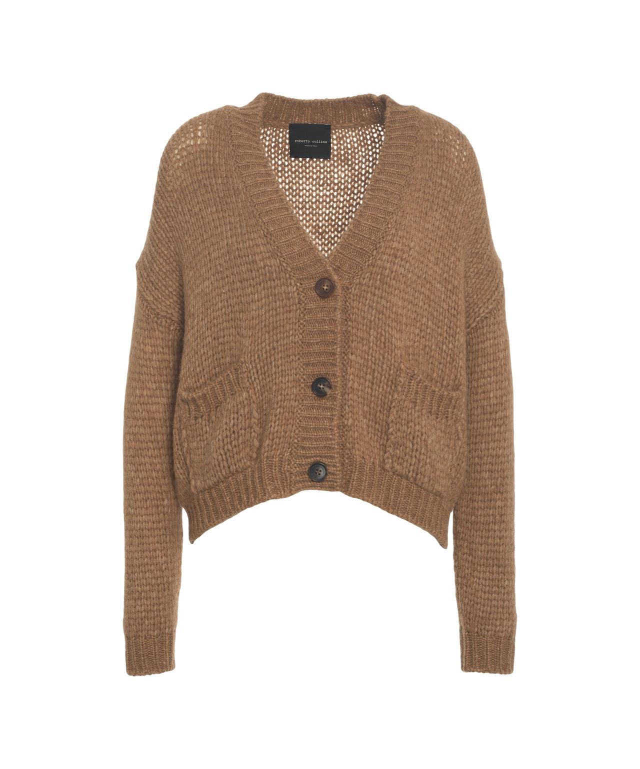 Knit cardigan with V-neck Product Image