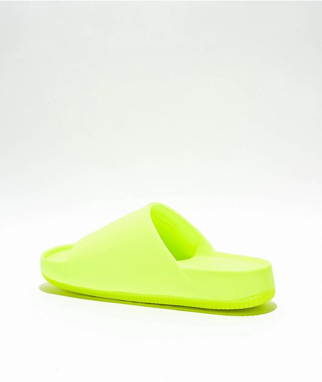 Nike Calm Volt Yellow Slide Sandals Product Image