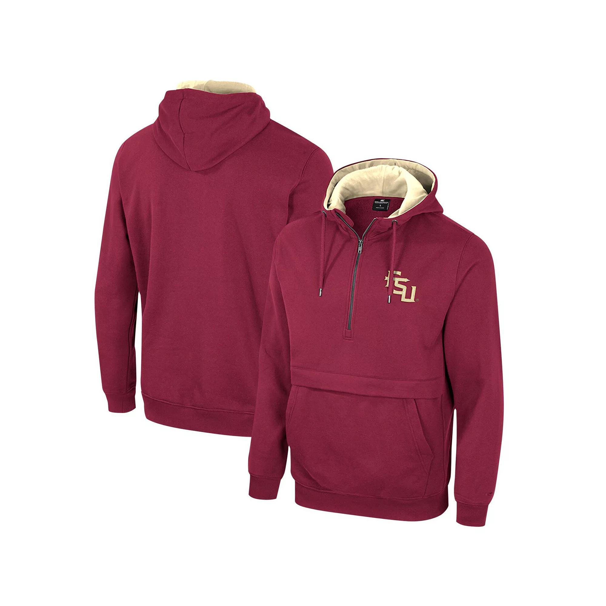 Men's Colosseum Crimson Indiana Hoosiers Half-Zip Hoodie,  Product Image