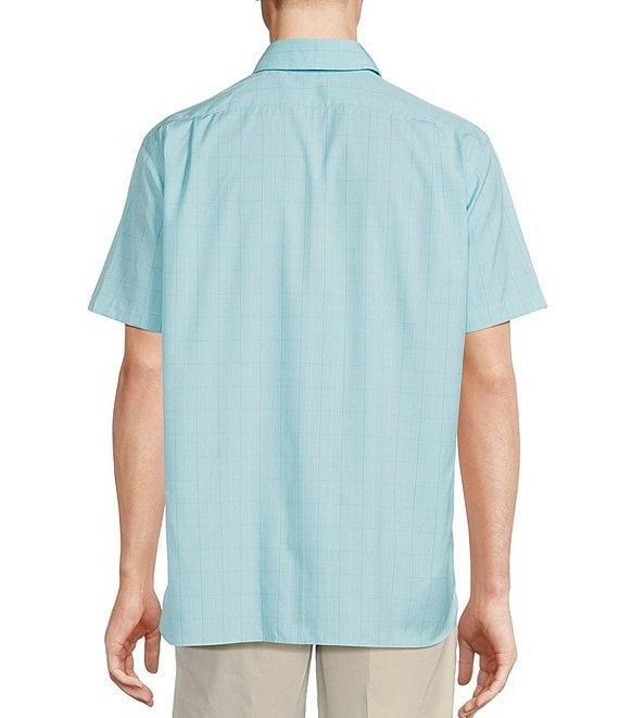 Daniel Cremieux Signature Label Short Sleeve Button Down Poplin Windowpane Woven Shirt Product Image