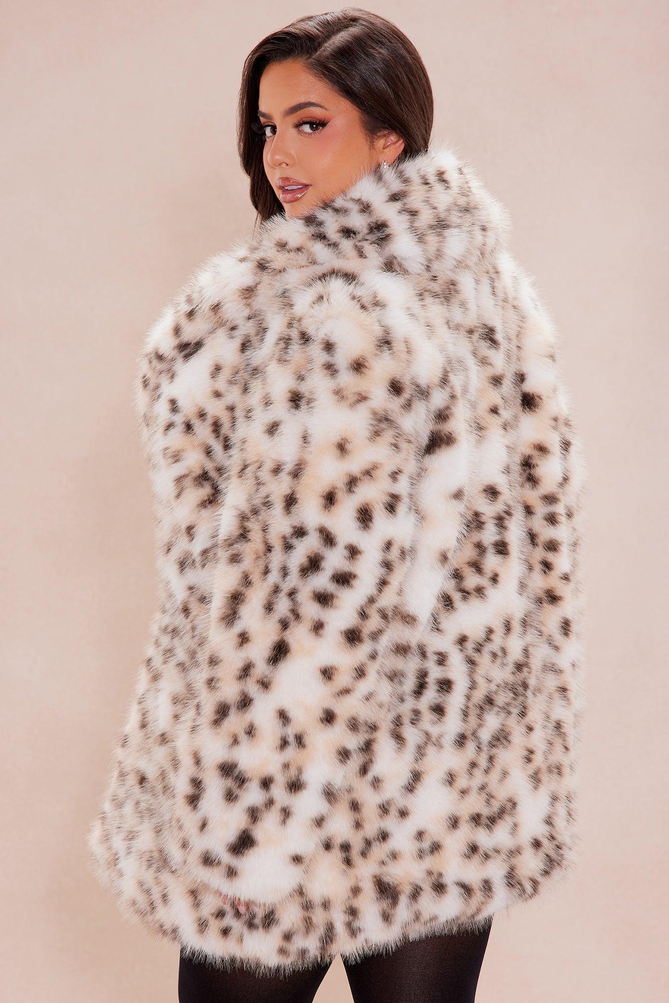 Fera Leopard Faux Fur Coat - Leopard Product Image