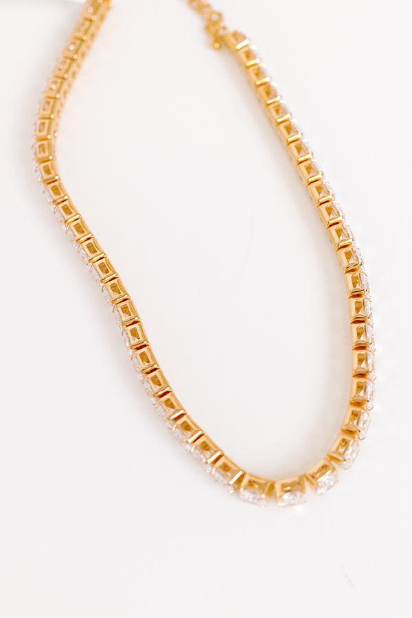 Real Romance Cubic Zirconia Necklace In Gold Product Image