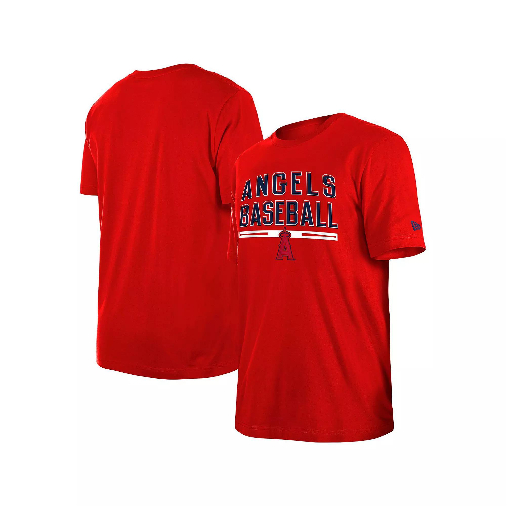 Men's New Era Red Los Angeles Angels Batting Practice T-Shirt,  Product Image
