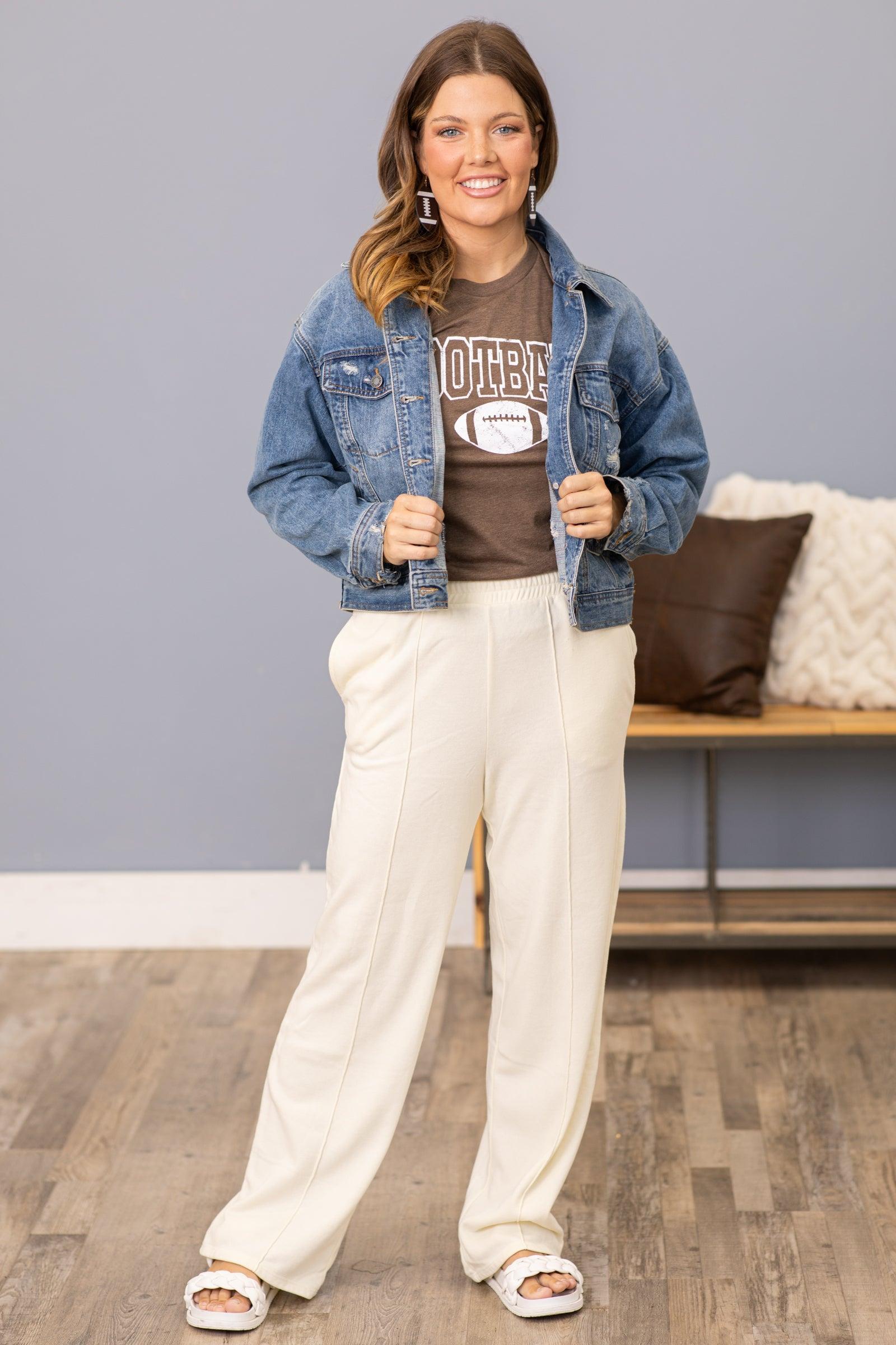 Judy Blue Lightly Distressed Denim Jacket Product Image