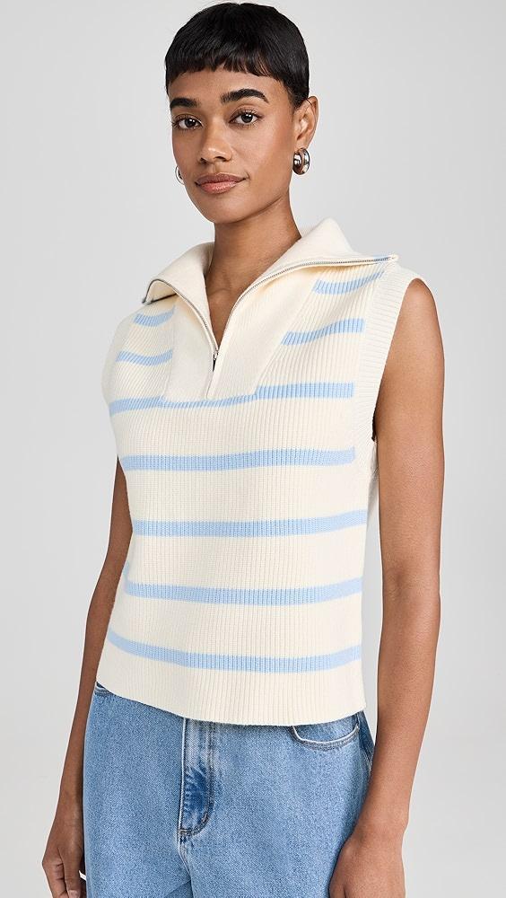 English Factory Striped Half-Zip Knit Vest | Shopbop Product Image