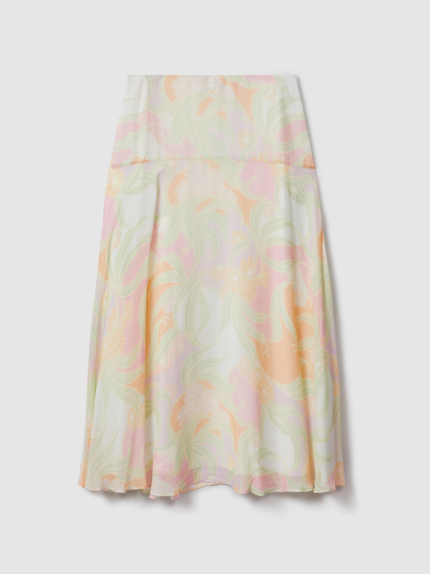 Florere Printed Midi Skirt in Multi Product Image