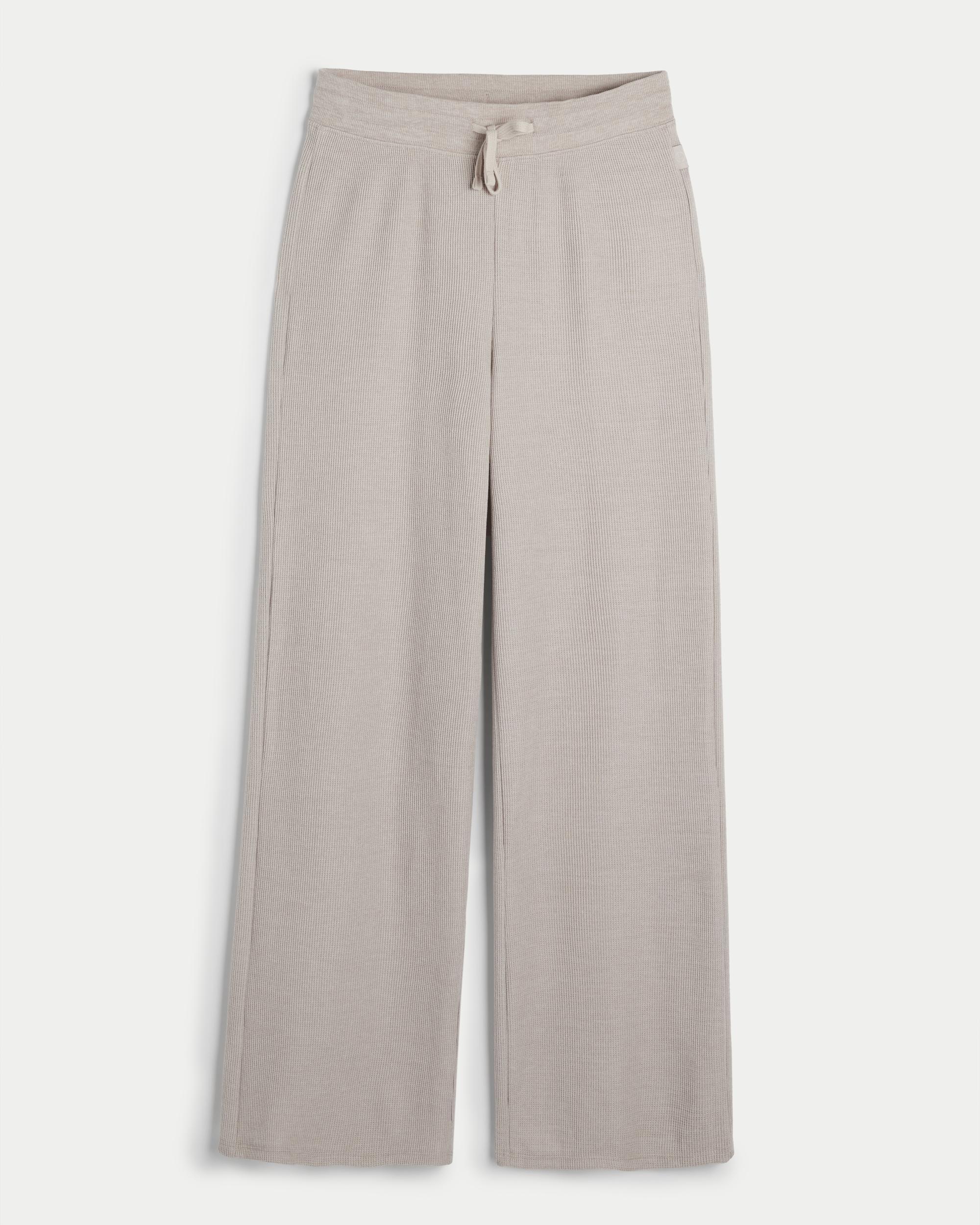 Gilly Hicks Cozy Micro-Waffle Wide-Leg Pants Product Image