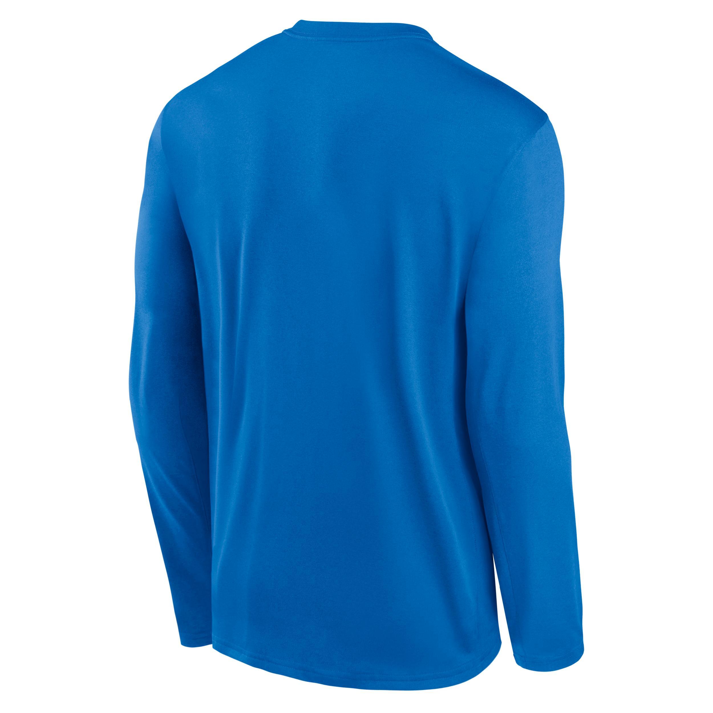 Nike Mens UCLA Courtside Basketball Shootaround Legend Jordan Brand Dri-FIT College Long-Sleeve T-Shirt | 0JTJ44UUCL-NK9 Product Image