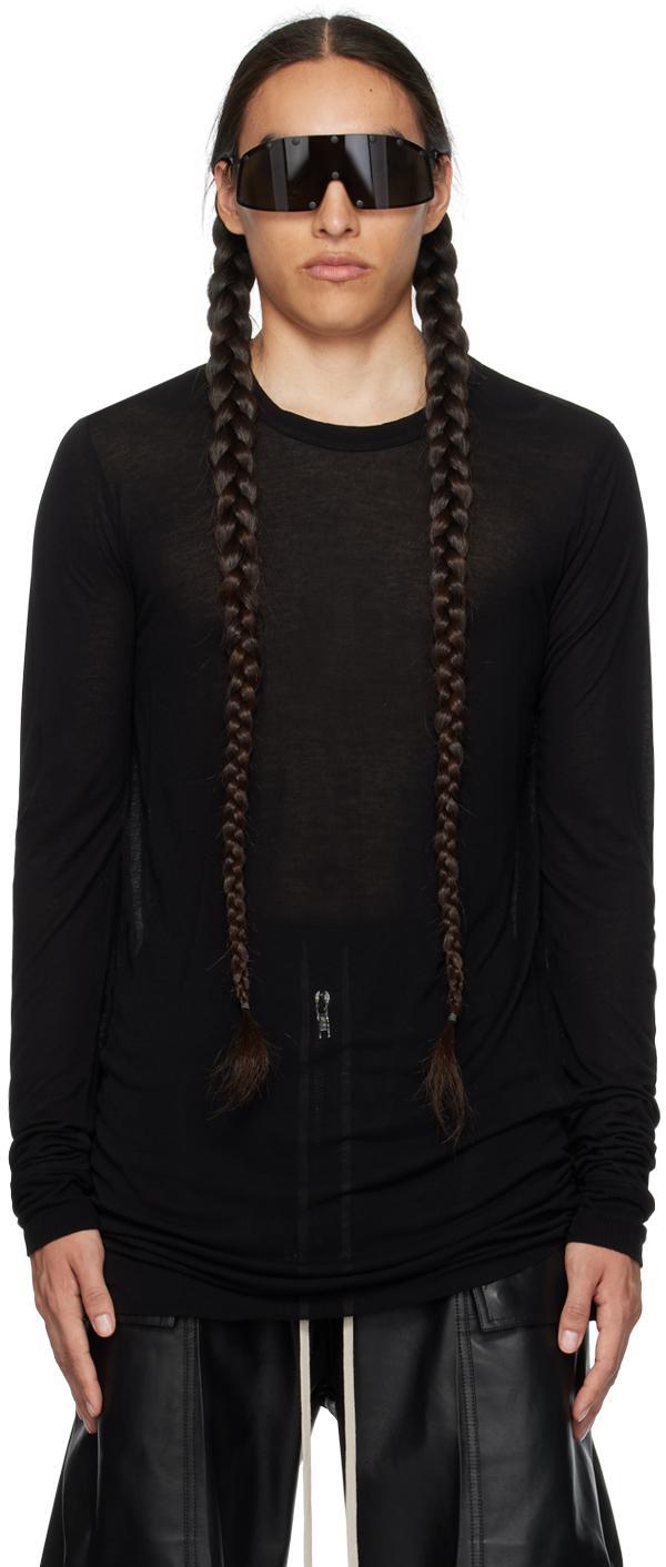 RICK OWENS Black Basic Long Sleeve T-shirt In 09 Black Product Image