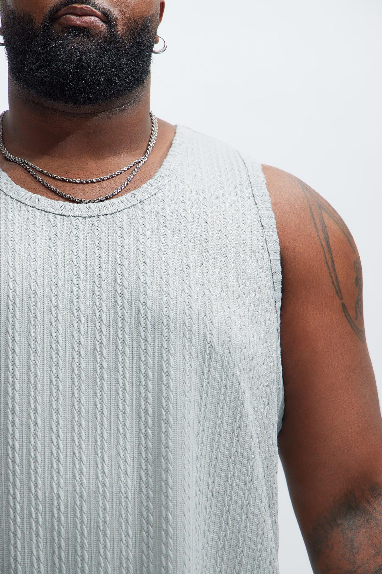 Kellen Textured Tank - Grey Product Image